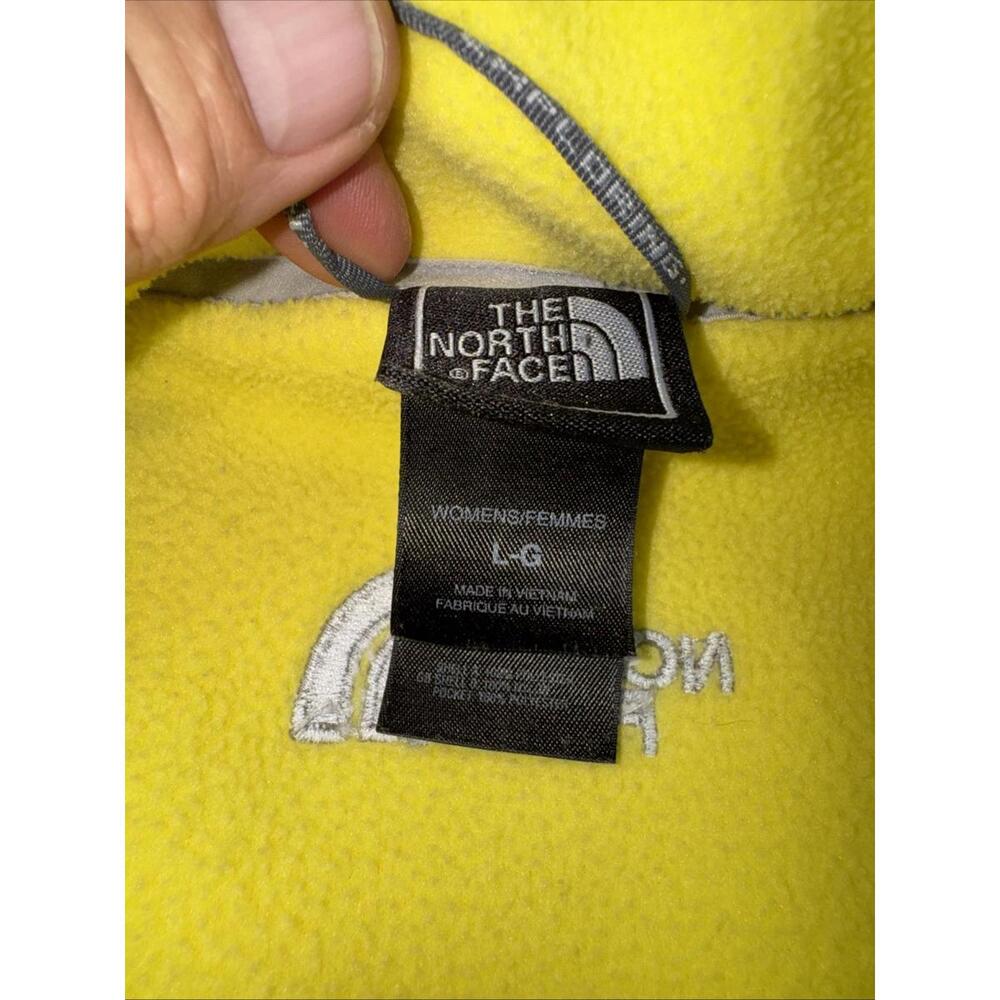 The North Face Jacket Women Large Yellow Grey Full Zip Fleece Coat - Picture 3 of 10